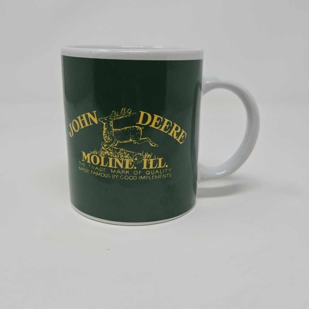 Licensed John Deere COFFEE Mug Cup 11 Oz Moline Illinois Tractor Green‎ Gibson